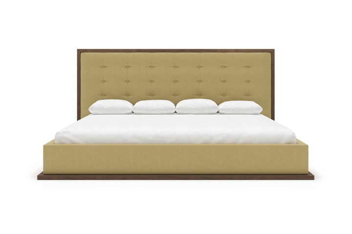 Angled Marlow Bed Frame in Snow#color_lichen-walnut