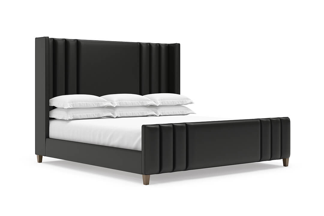 Adler Leather Bed in Jet#color_jet