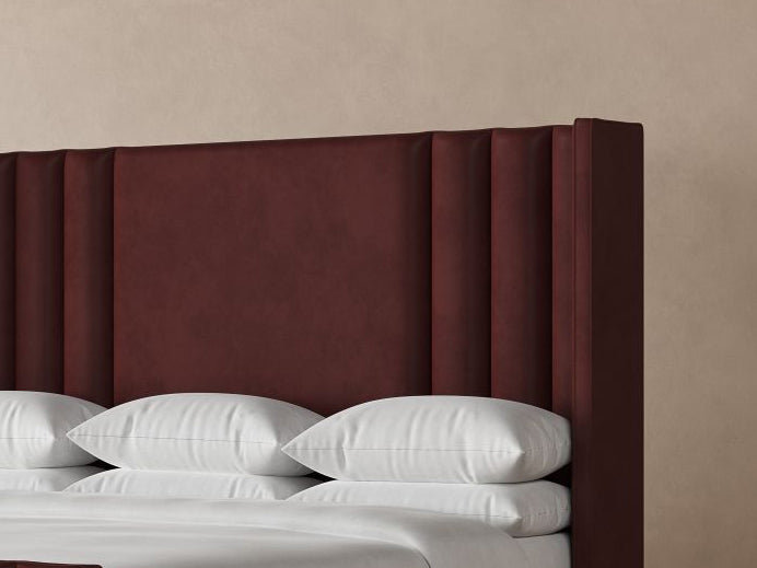 Adler Leather Bed in Bordeaux#color_bordeaux