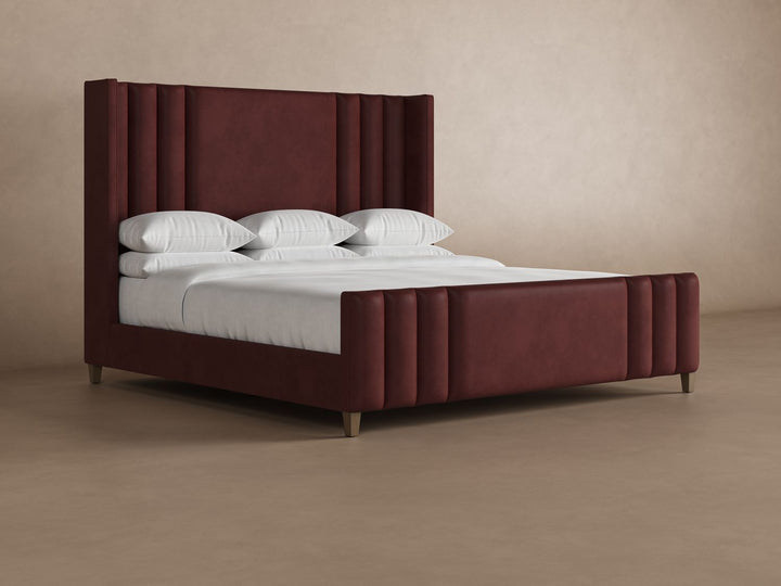 Adler Leather Bed in Bordeaux#color_bordeaux