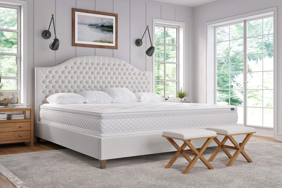 Angled view of Grand Luxe Alaskan King Mattress