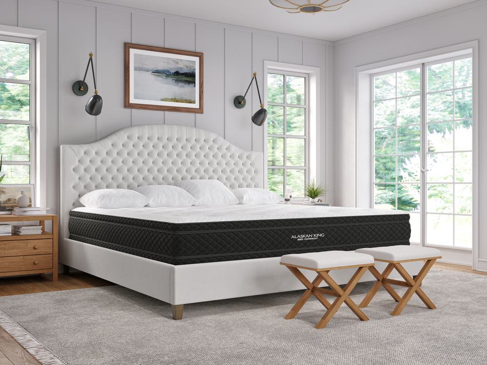 Angled view of Grand Royale Alaskan King Mattress