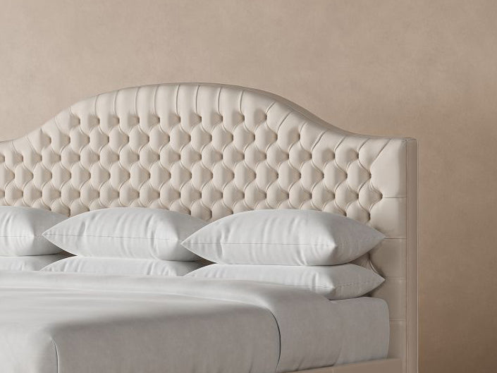 Archie Leather Bed Frame in arctic#color_arctic