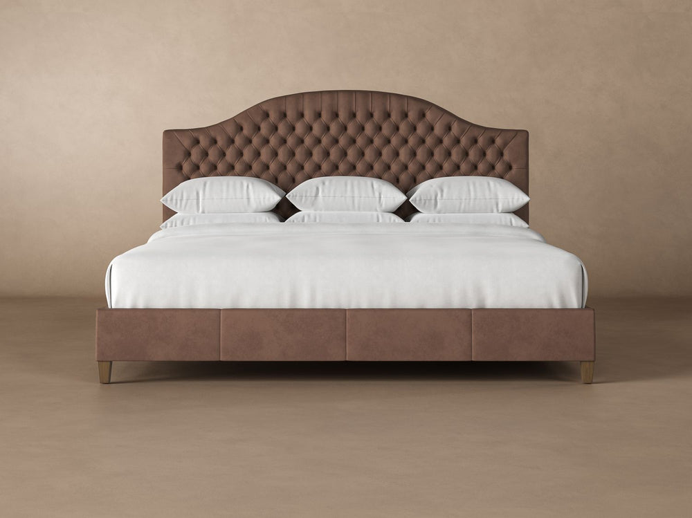Archie Leather Bed Frame in espresso#color_espresso