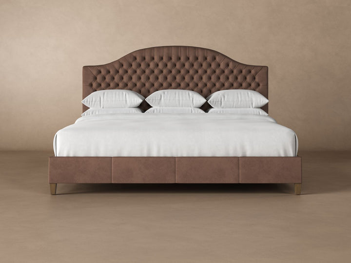 Archie Leather Bed Frame in espresso#color_espresso