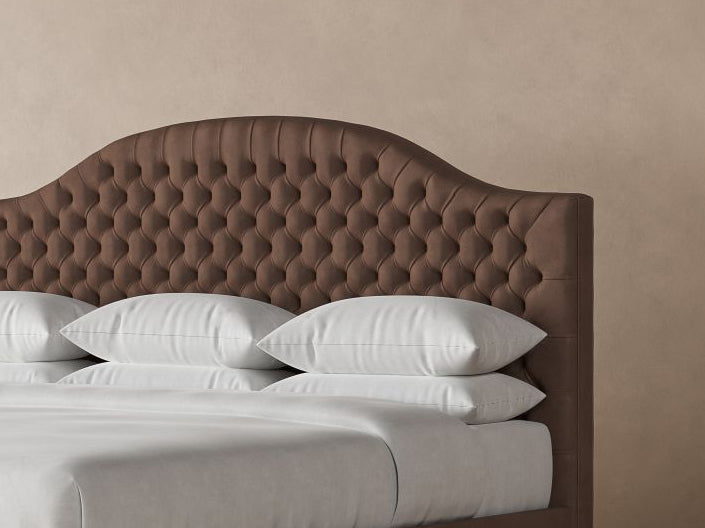 Archie Leather Bed Frame in espresso#color_espresso