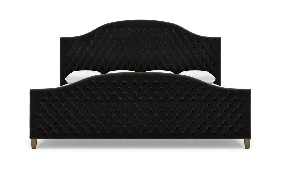 Archie Bed Frame with Footboard in Ebony#color_ebony