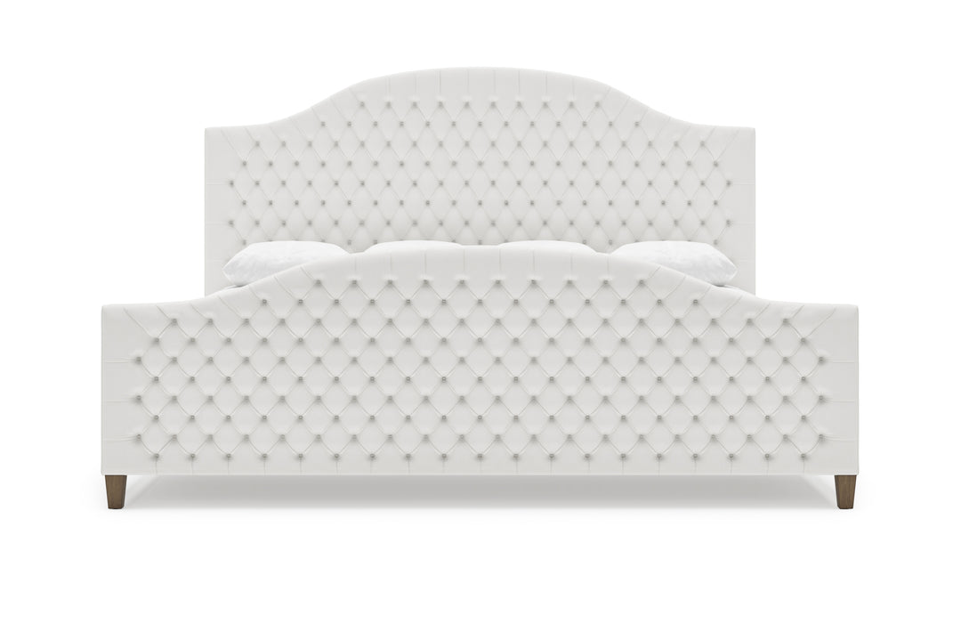 Archie Bed Frame with Footboard in Snow#color_snow