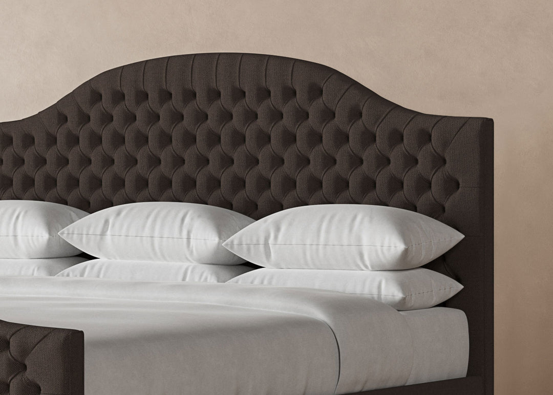 Archie Bed Frame with Footboard in Bark#color_bark