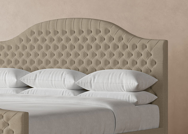 Archie Bed Frame with Footboard in Buff#color_buff