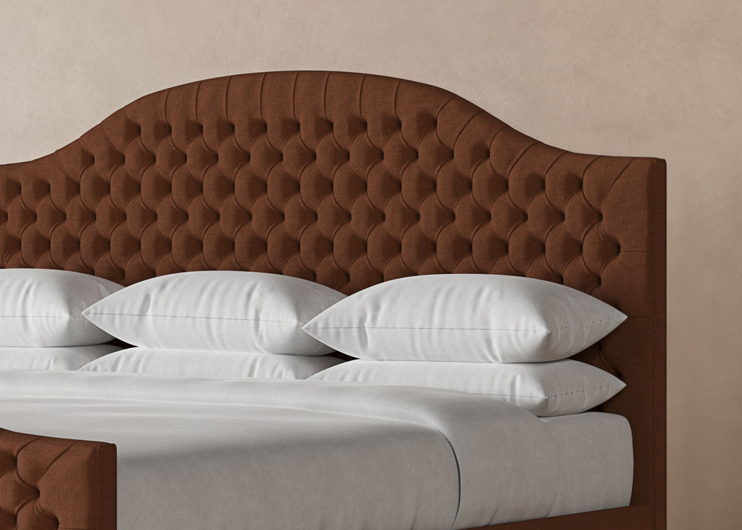 Archie Bed Frame with Footboard in Clay#color_clay