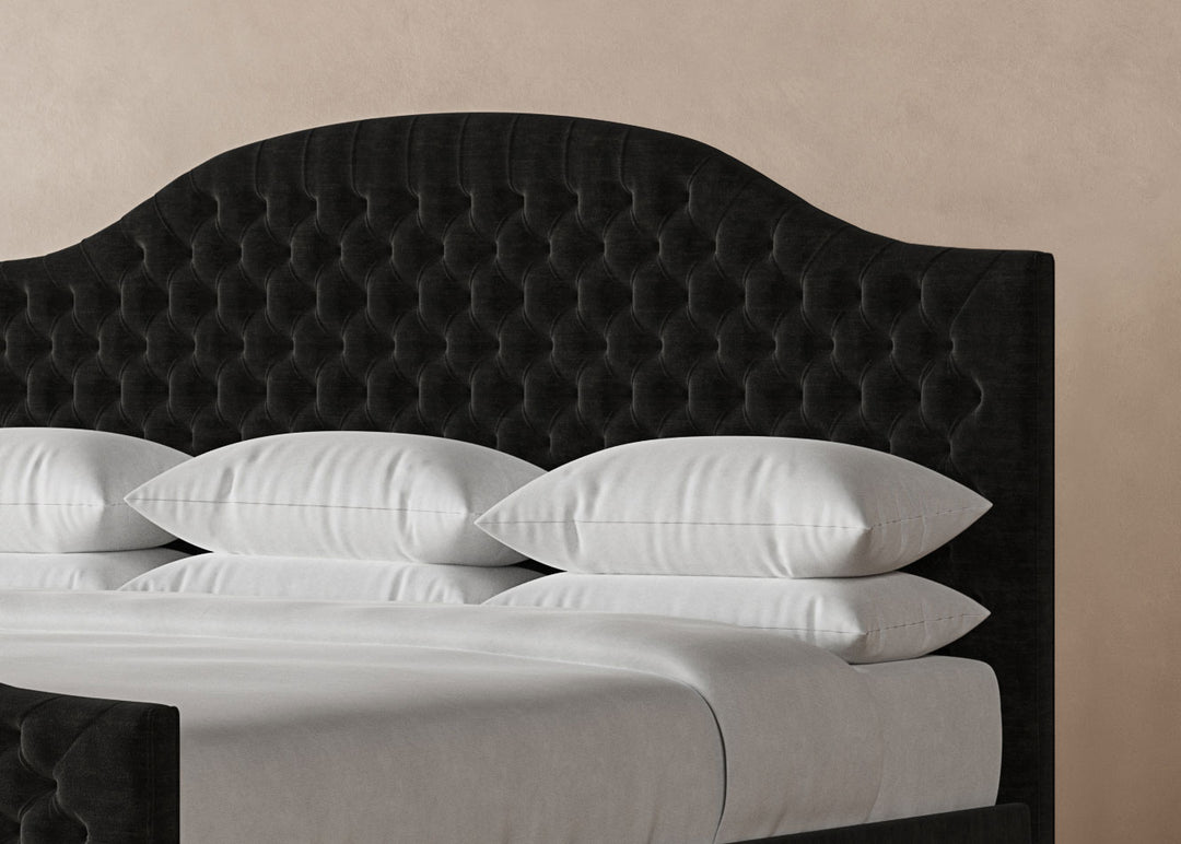 Archie Bed Frame with Footboard in Onyx#color_onyx