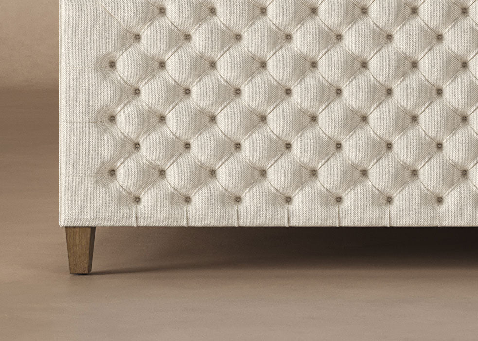 Archie Bed Frame with Footboard in Flax#color_flax