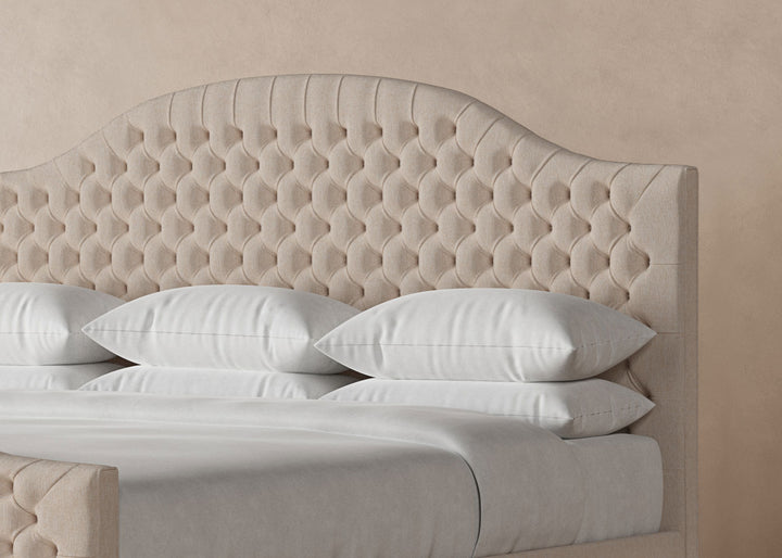 Archie Bed Frame with Footboard in Oatmeal#color_oatmeal