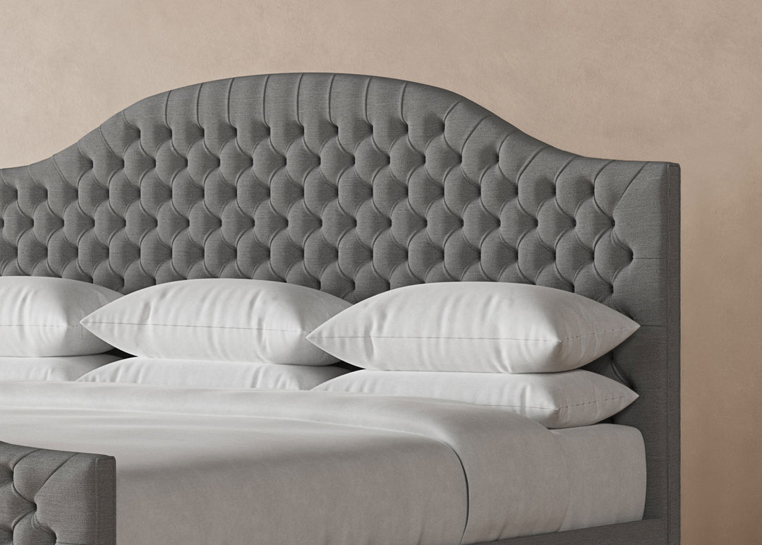 Archie Bed Frame with Footboard in Slate#color_slate