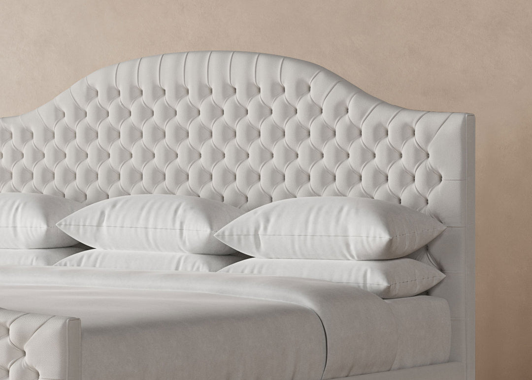 Archie Bed Frame with Footboard in Snow#color_snow