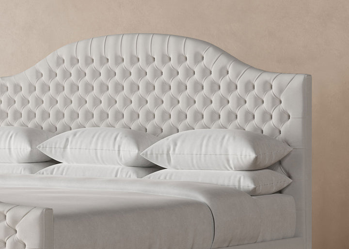 Archie Bed Frame with Footboard in Snow#color_snow