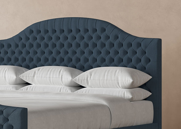 Archie Bed Frame with Footboard in Steel#color_steel