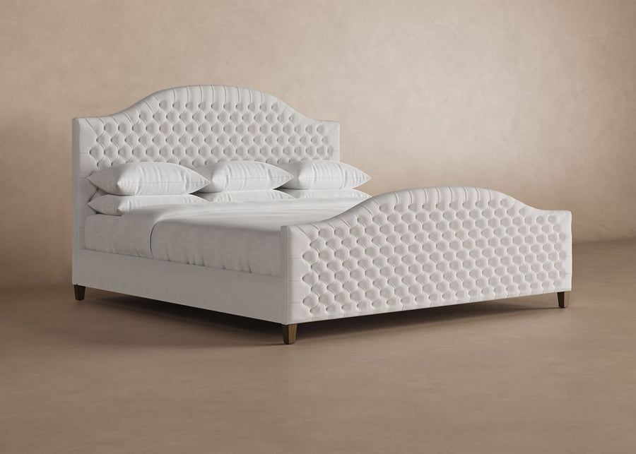 Archie Bed Frame with Footboard in Snow#color_snow