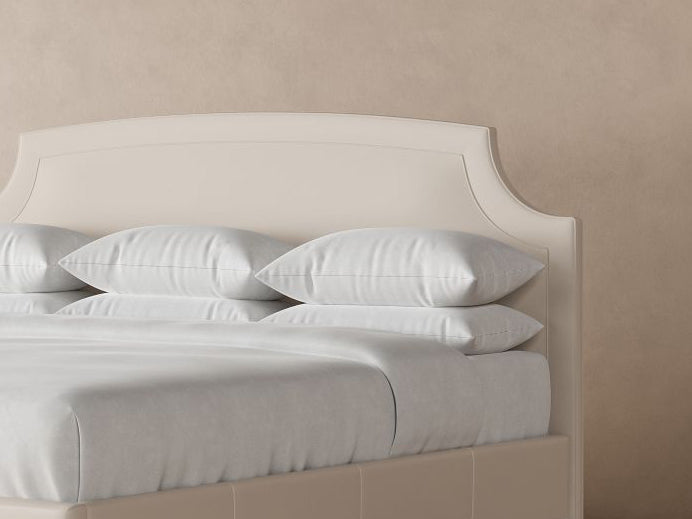 Cordova Leather Bed in Arctic #color_arctic