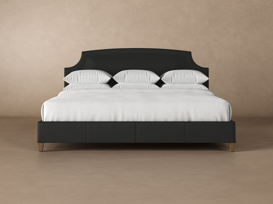 Cordova Leather Bed in Jet #color_jet
