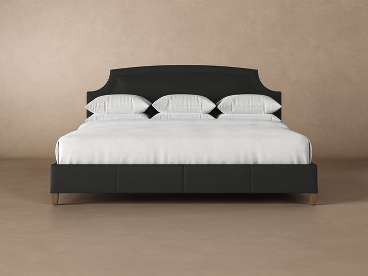 Cordova Leather Bed in Jet #color_jet