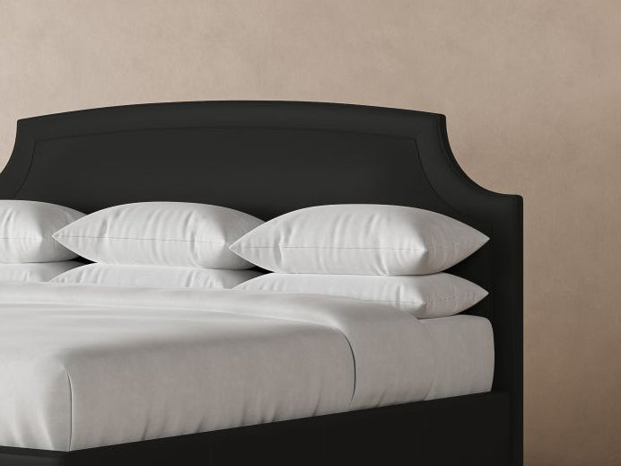 Cordova Leather Bed in Jet #color_jet