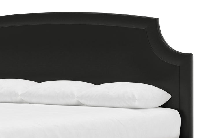 Cordova Leather Headboard in Jet #color_jet