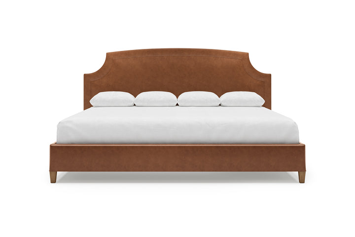 Cordova Leather Bed in Cognac #color_cognac