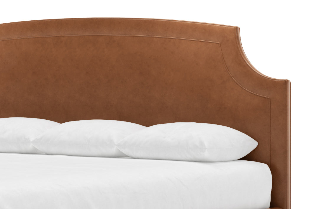 Cordova Leather Headboard in Cognac #color_cognac