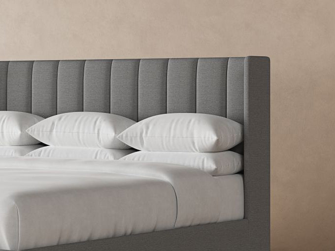 Angled Elias Bed Frame in Slate#color_slate