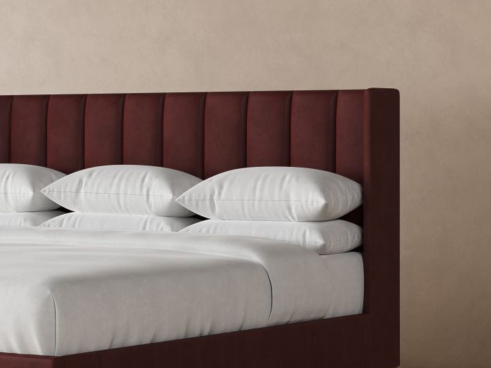 Elias Bed Frame in Bordeaux#color_bordeaux
