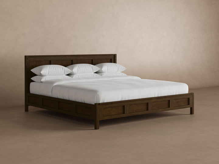 Emery Canopy Bed Frame in Coffee#color_coffee