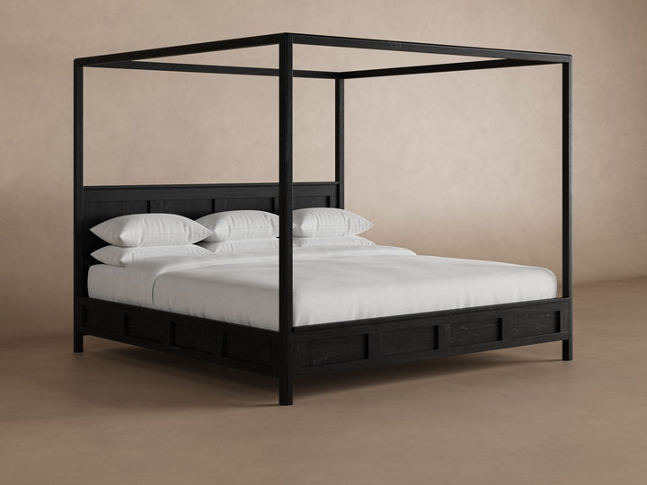 Emery Canopy Bed Frame in Charcoal#color_charcoal