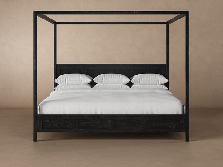 Emery Canopy Bed Frame in Charcoal#color_charcoal