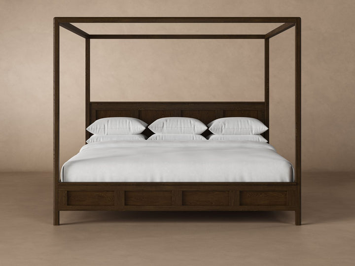 Emery Canopy Bed Frame in Coffee#color_coffee
