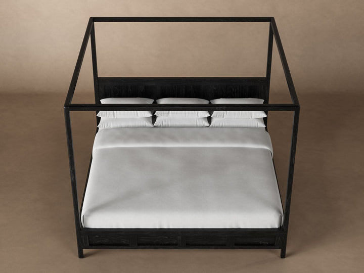 Emery Canopy Bed Frame in Charcoal#color_charcoal