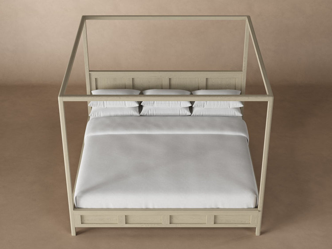 Emery Canopy Bed Frame in Whitewash#color_whitewash