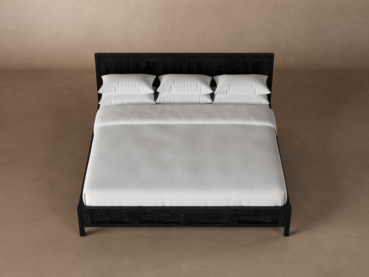 Emery Canopy Bed Frame in Charcoal#color_charcoal