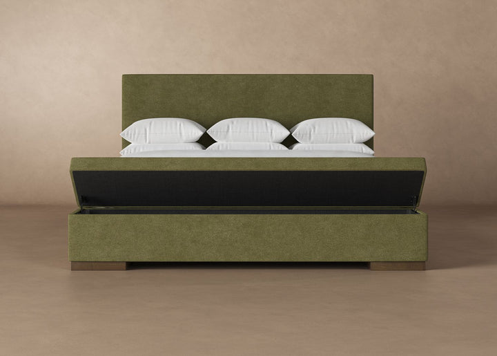 Haven Storage Bed in Moss#color_moss