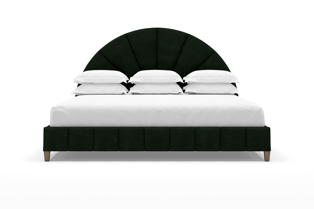 Angled Huxley Bed Frame in Emerald#color_emerald