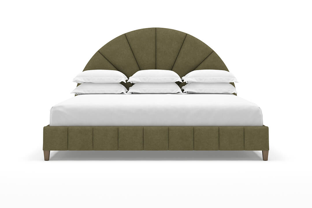 Angled Huxley Bed Frame in Moss#color_moss