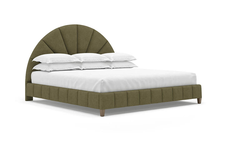 Angled Huxley Bed Frame in Moss#color_moss