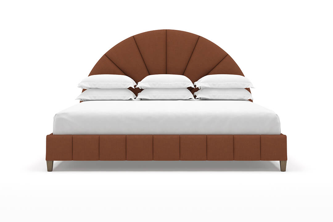 Angled Huxley Bed Frame in Clay#color_clay