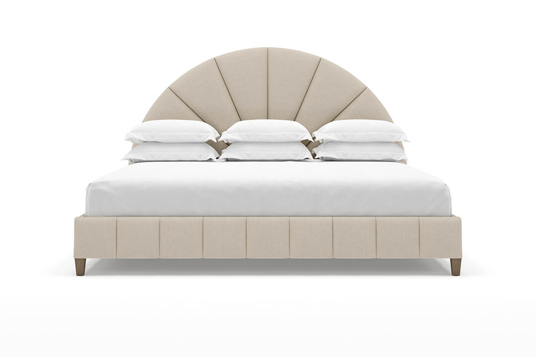 Angled Huxley Bed Frame in Flax#color_flax