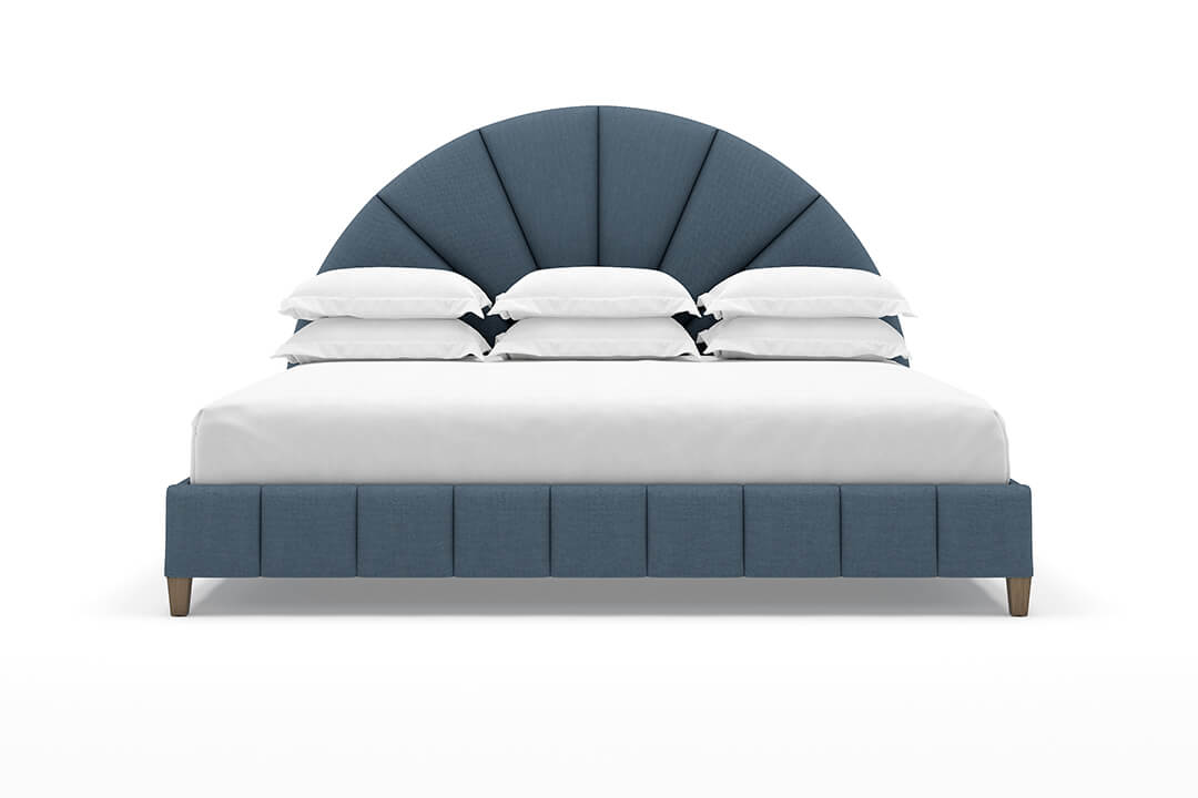 Angled Huxley Bed Frame in Steel#color_steel