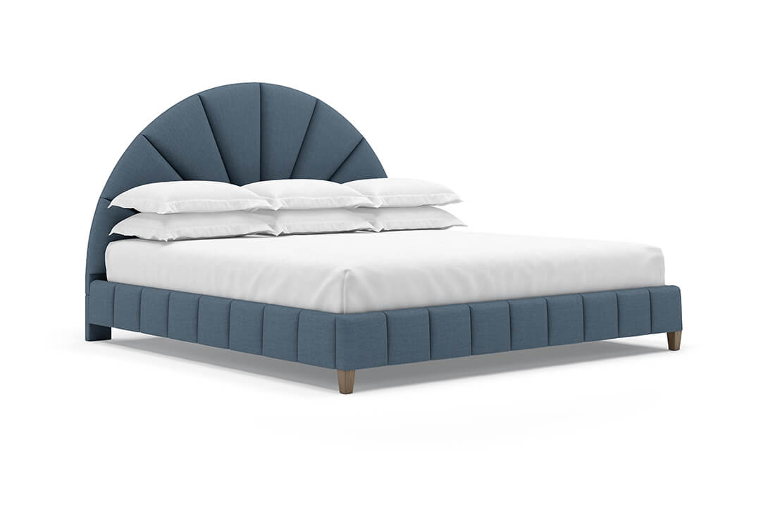 Angled Huxley Bed Frame in Steel#color_steel