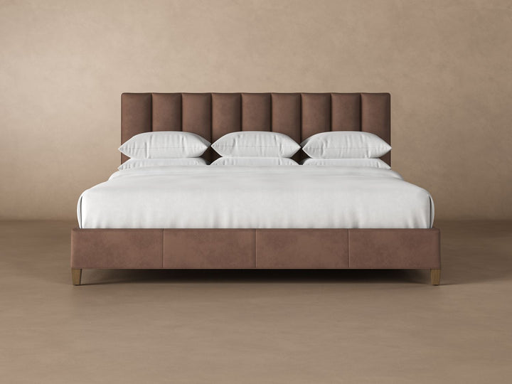 Kenai Leather Bed Frame in Espresso#color_espresso