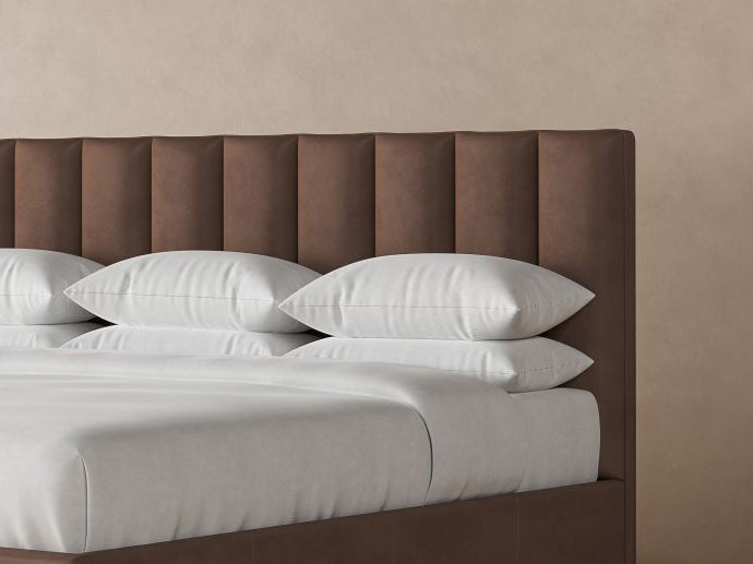 Kenai Leather Bed Frame in Espresso#color_espresso