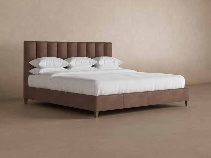 Kenai Leather Bed Frame in Espresso#color_espresso